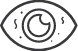 Icon of an eye with several small floaters